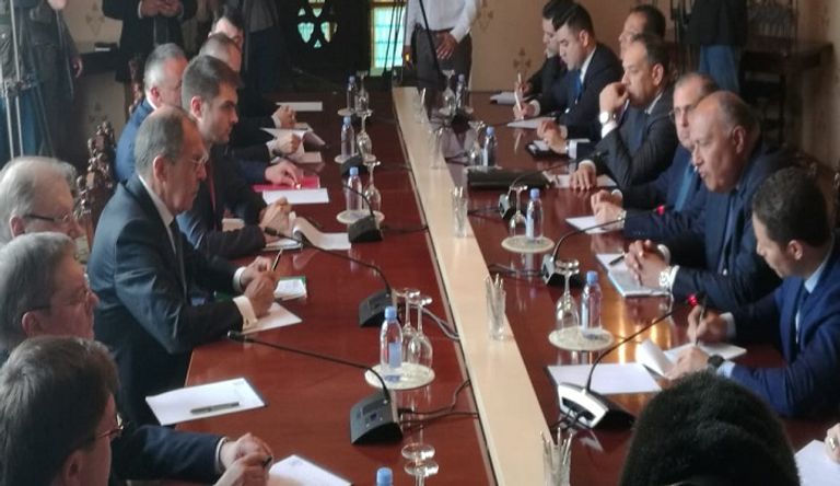 لقاء وزيري خارجية مصر وروسيا