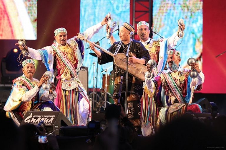 من إحدى حفلات مهرجان كناوة