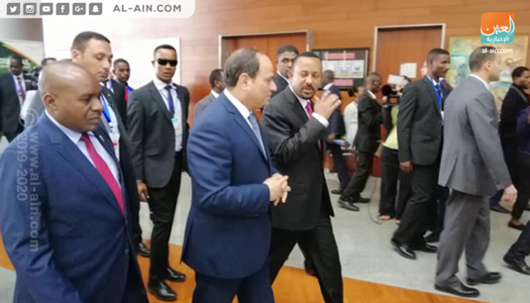 الرئيس المصري ورئيس الوزراء الإثيوبي