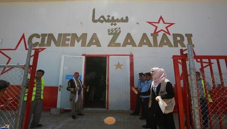 قاعة سينما في مخيم الزعتري بالأردن