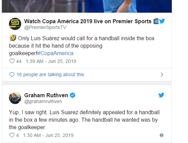 بعض التغريدات لويس سواريز