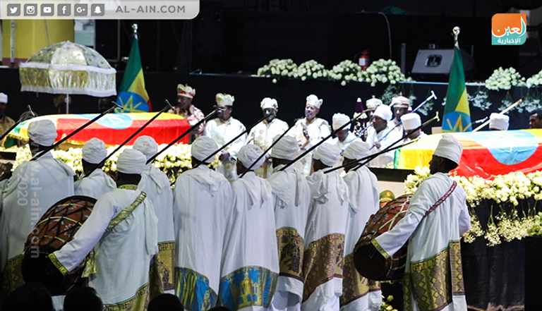 جانب من مراسم تشييع رئيس أركان الجيش الإثيوبي