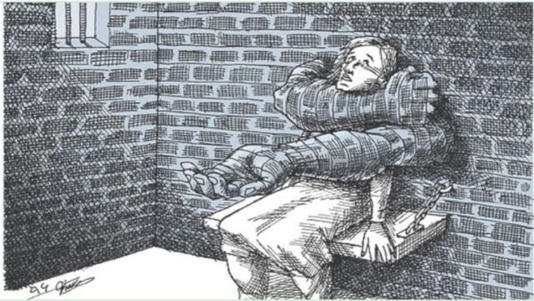 كاريكاتير لاذع ضد قمع طهران لموظفة إغاثة بريطانية