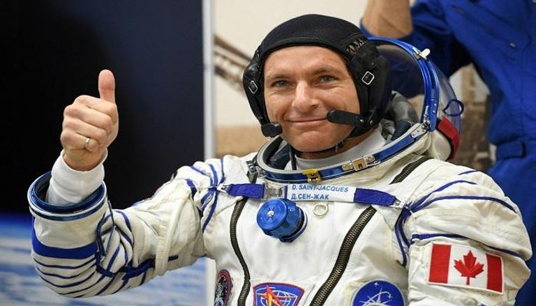 دافيد سان جاك قبيل انطلاقه إلى محطة الفضاء الدولية 