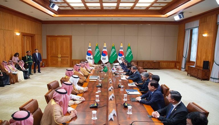 استقبال ولي العهد السعودي في كوريا الجنوبية