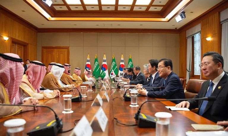 الرئيس الكوري الجنوبي وولي العهد السعودي