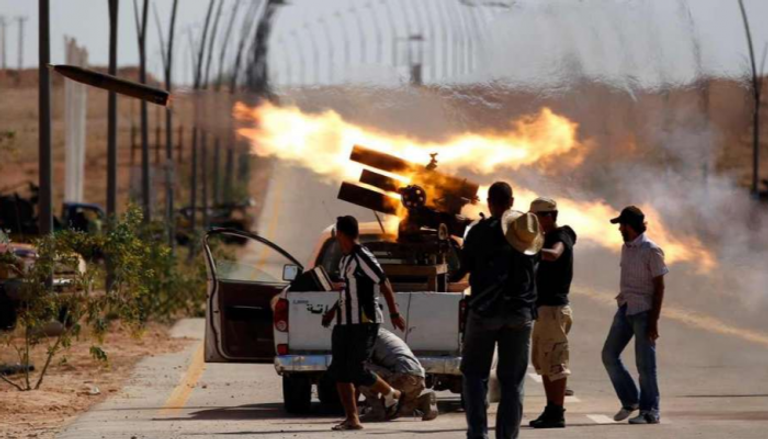 مليشيات مصراتة الإرهابية خلال هجوم سابق على جنوبي طرابلس