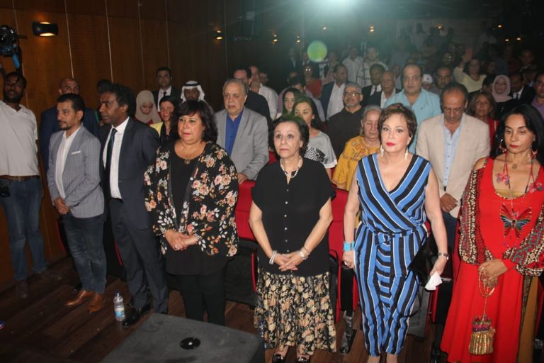 وزيرة الثقافة المصرية أثناء افتتاح قصر ثقافة السينما