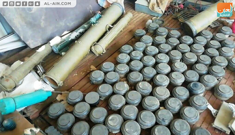 نفق أرضي وألغام حوثية عثر عليها الجيش اليمني بصعدة