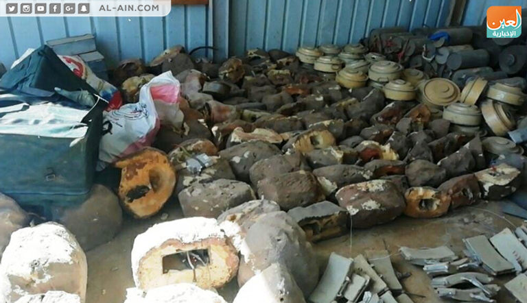 نفق أرضي وألغام حوثية عثر عليها الجيش اليمني بصعدة