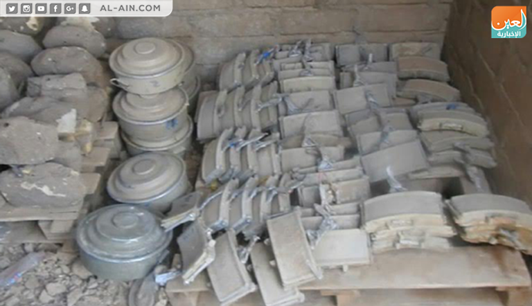 نفق أرضي وألغام حوثية عثر عليها الجيش اليمني بصعدة