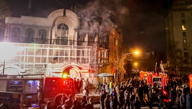 الاعتداء على السفارة السعودية في طهران