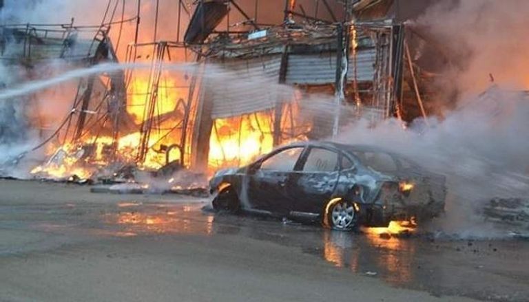 حريق الهرم يلتهم 5 محال تجارية وملاهي أطفال دون خسائر بشرية