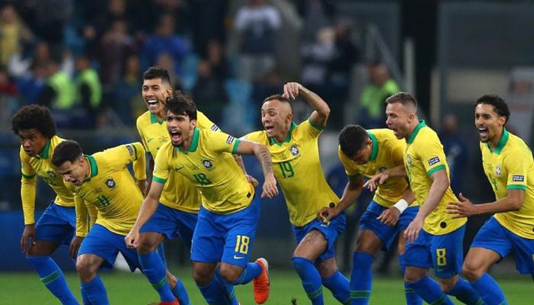 فرحة المنتخب البرازيلي
