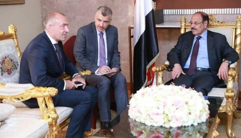 جانب من لقاء نائب الرئيس اليمني ولوسيجارد