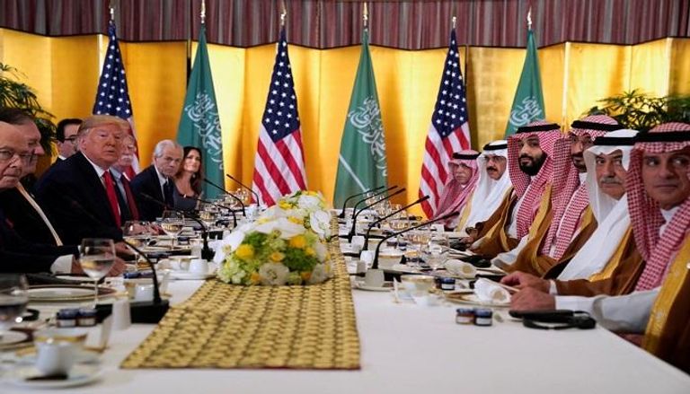 الرئيس الأمريكي خلال لقاء ثنائي مع ولي العهد السعودي على هامش قمة العشرين في اليابان