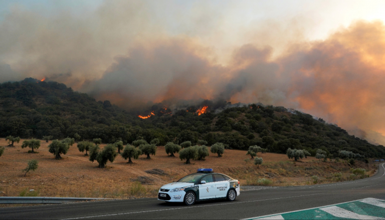 حرائق الغابات بإقليم تاراجونا في إسبانيا