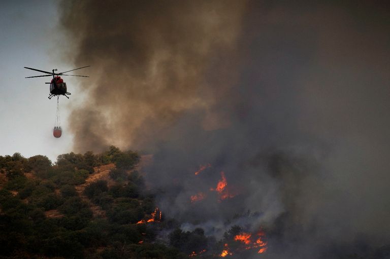 حرائق الغابات بإقليم تاراجونا في إسبانيا