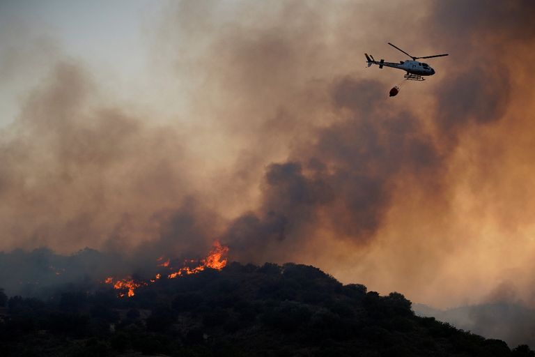 حرائق الغابات بإقليم تاراجونا في إسبانيا