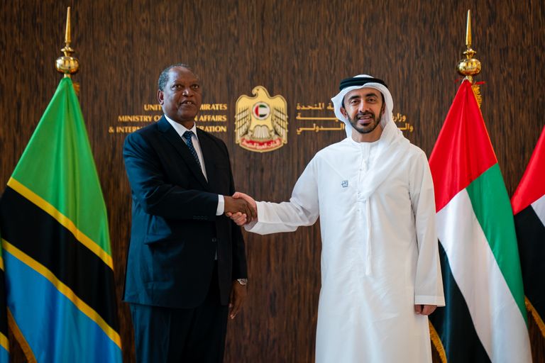 الشيخ عبدالله بن زايد آل نهيان ووزير خارجية تنزانيا