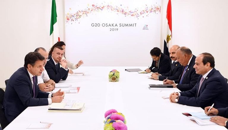 الرئيس السيسي خلال لقائه برئيس الوزراء الإيطالي