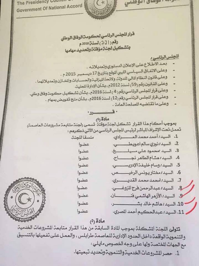 آمر المليشيا عضوا في لجنة مشروعات السراج عناصر من مليشيات طرابلس الإرهابية - أرشيفية