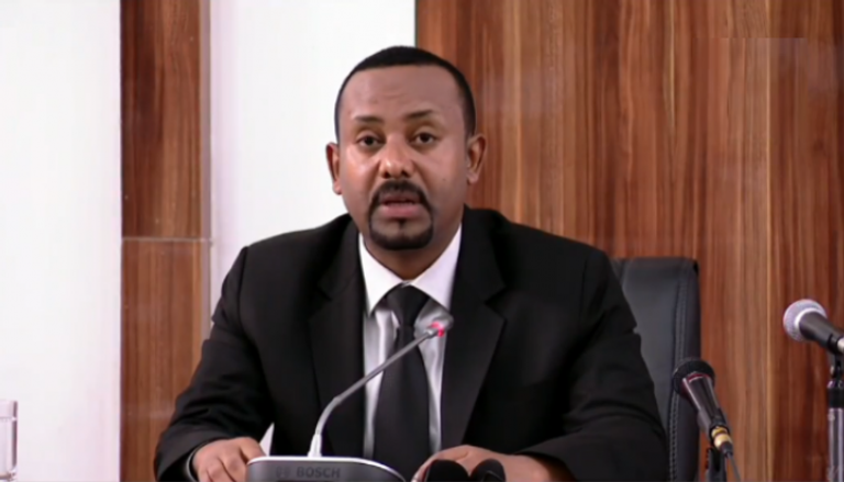 آبي أحمد متحدثاً أمام البرلمان الإثيوبي