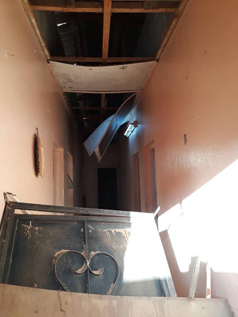 آثار القصف التركي على ترهونة