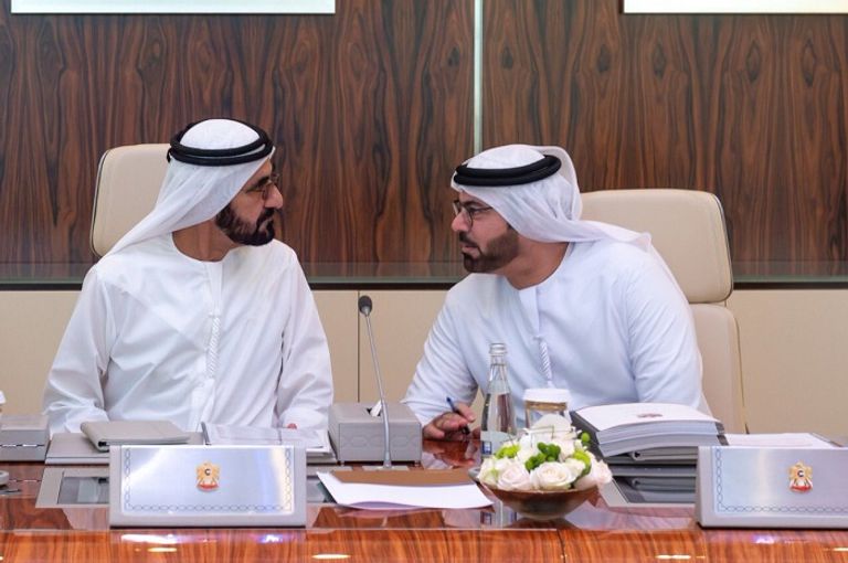 محمد بن راشد خلال اجتماع مجلس الوزراء