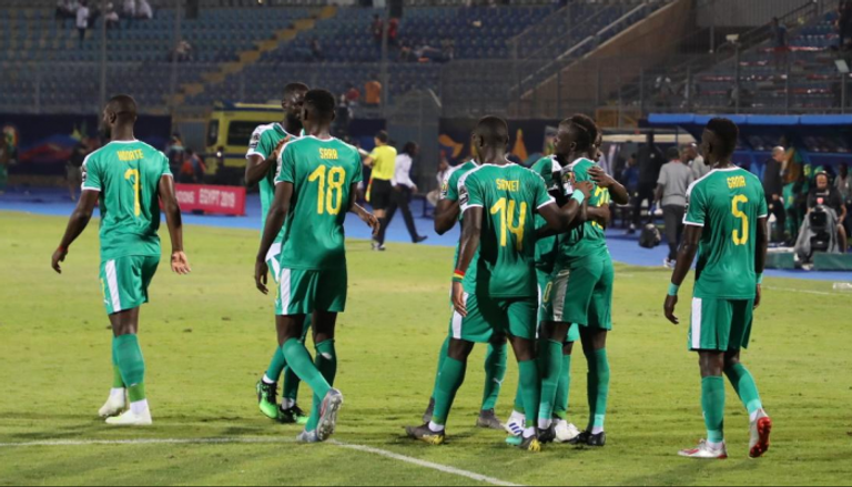 فرحة لاعبي السنغال 
