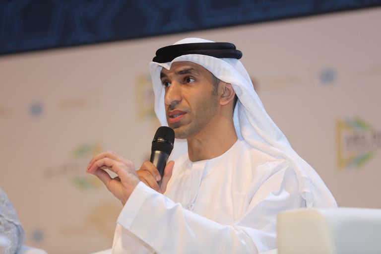 الدكتور ثاني بن أحمد الزيودي خلال الاجتماع