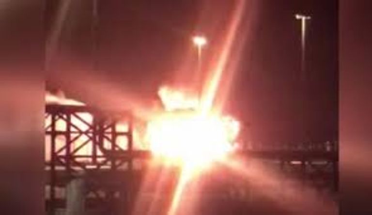 صورة متداولة لحريق السفينة