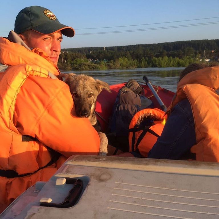 الفيضانات تغمر قرى روسية