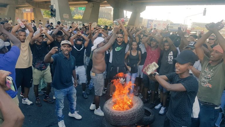 جانب من مظاهرات الإثيوبيين في إسرائيل