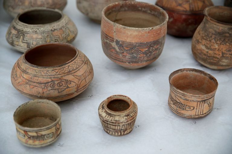 عدد من القطع الأثرية التي استعادتها باكستان