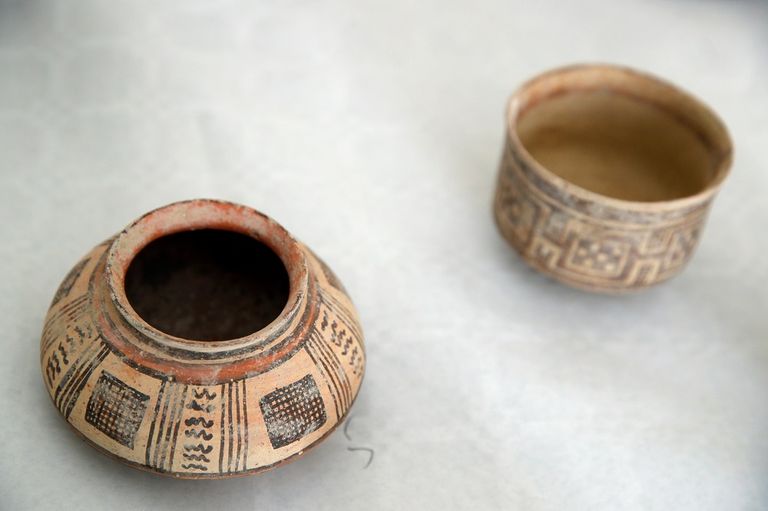 عدد من القطع الأثرية التي استعادتها باكستان