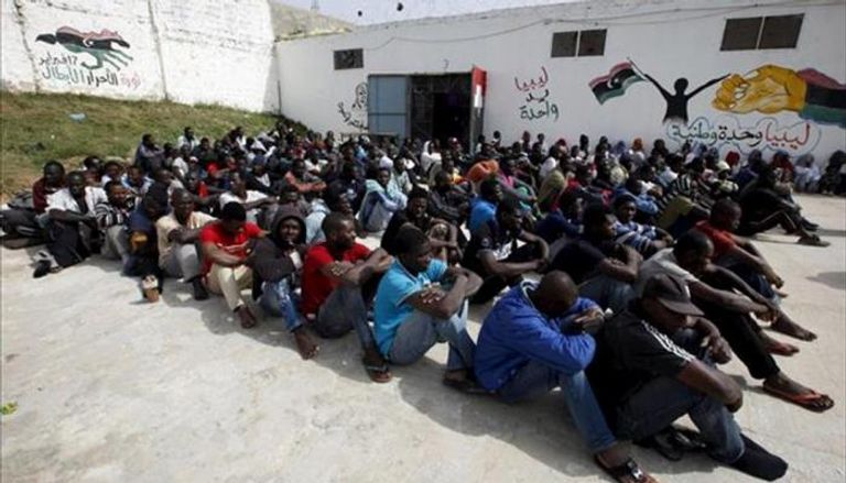 مركز إيواء لمهاجرين غير شرعيين في ليبيا -أرشيفية