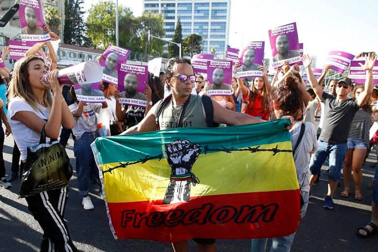 انتفاضة "يهود إثيوبيا" ضد الشرطة الإسرائيلية (أ.ف.ب) انتفاضة