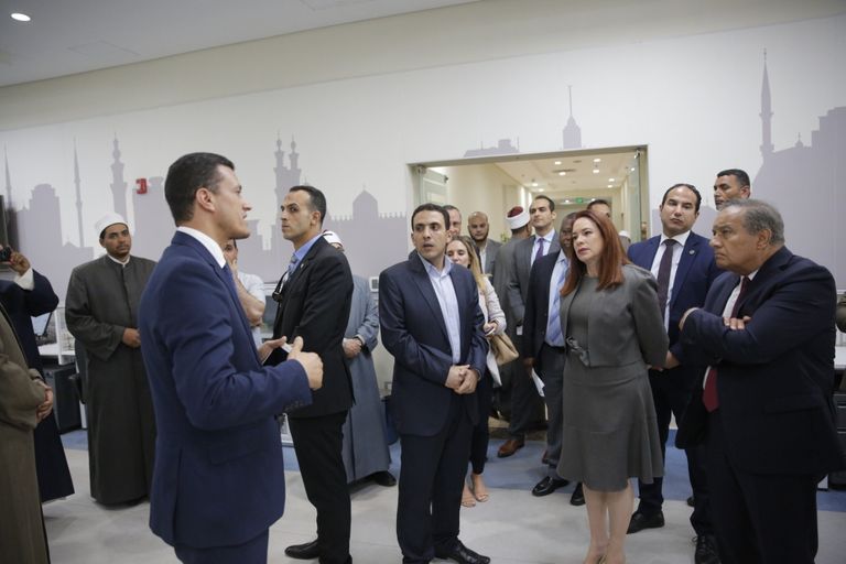 رئيسة الجمعية العامة للأمم المتحدة خلال زيارة الأزهر الشريف