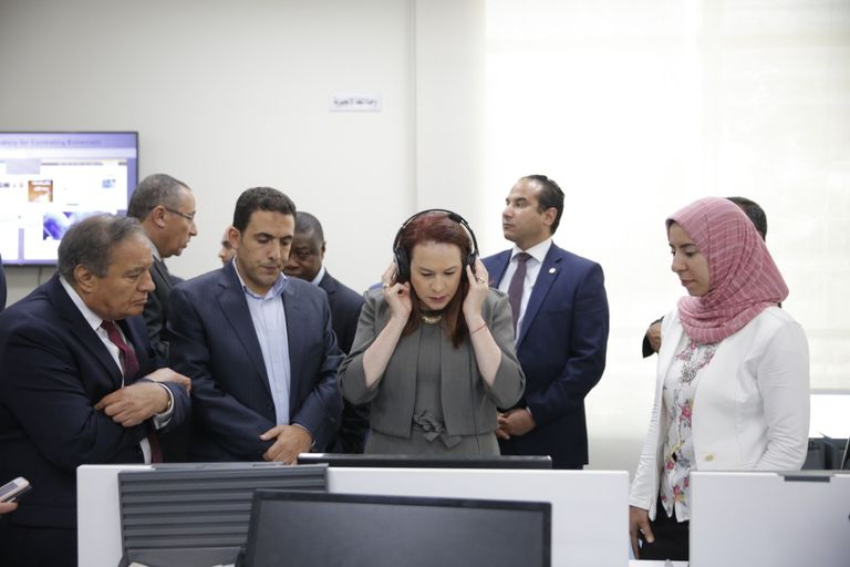 رئيسة الجمعية العامة للأمم المتحدة خلال زيارة الأزهر الشريف