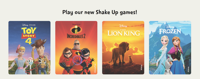 صممت الألعاب اعتمادا على مميزات شخصيات ديزني