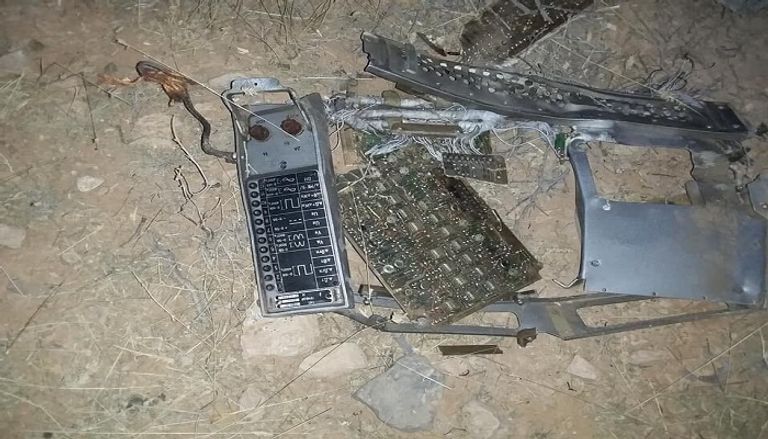 حطام الطائرة التي أسقطتها الدفاعات الجوية للجيش الليبي الدفاعات الجوية التابعة للجيش الليبي نجحت في إسقاط الطائرة