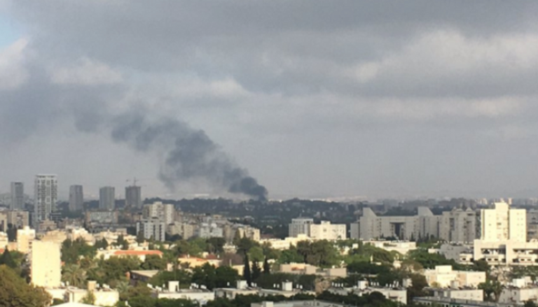 حريق في قاعدة تل هشومير في تل أبيب