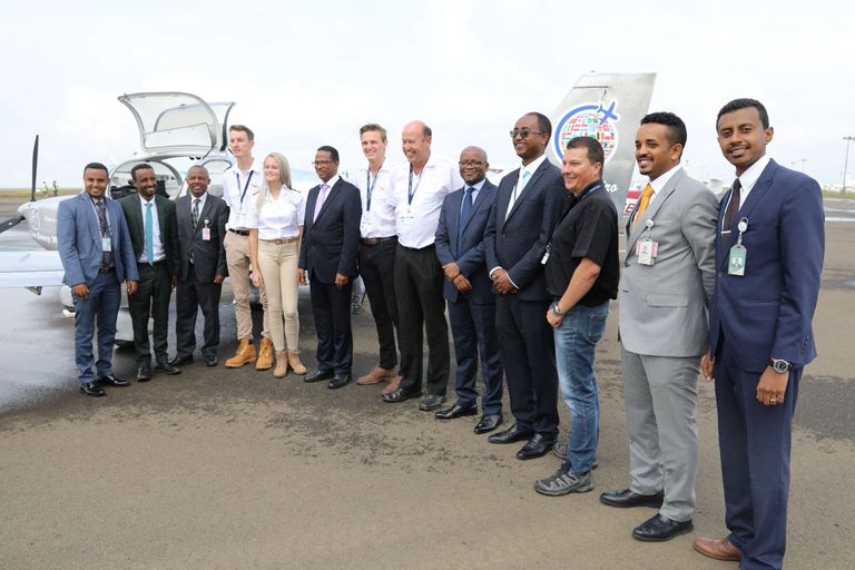 عقب وصول الطائرة إلى إثيوبيا