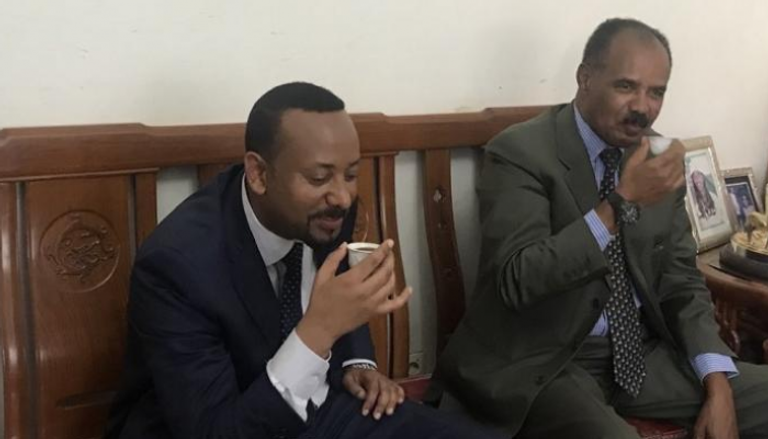 رئيس وزراء إثيوبيا آبي أحمد ورئيس إريتريا أسياس أفورقي