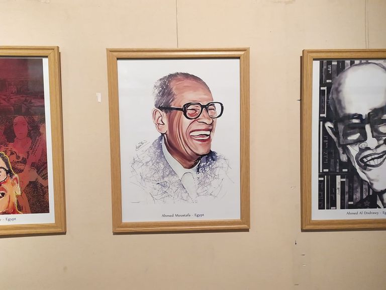 بورتريهات نجيب محفوظ تفتتح الملتقى الدولي الـ6 لفن الكاريكاتير