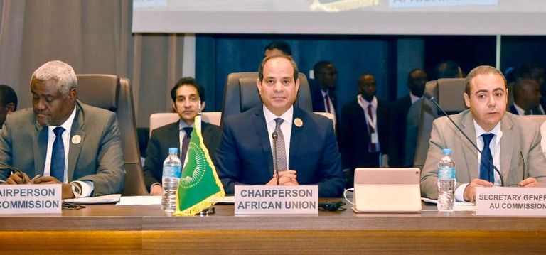 جانب من مشاركة الرئيس السيسي في قمة النيجر