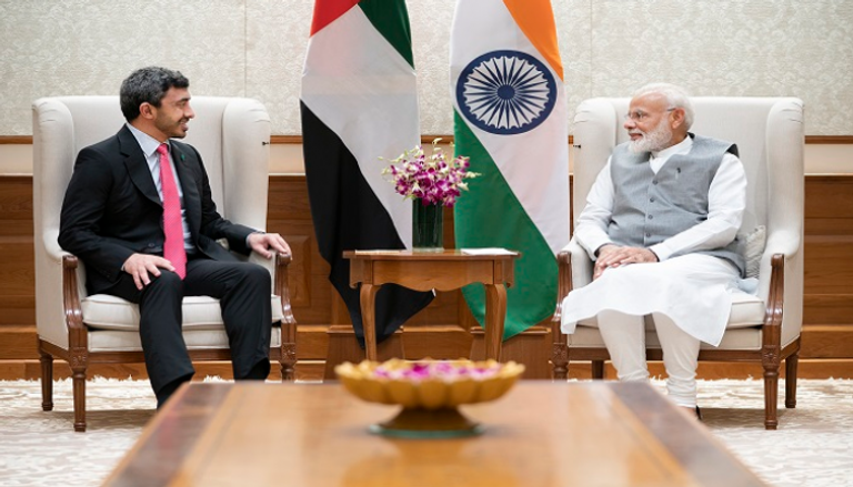 رئيس وزراء الهند يستقبل الشيخ عبدالله بن زايد آل نهيان