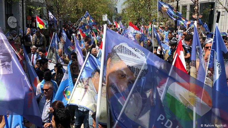 احتجاجات لمعارضين أكراد في بروكسل