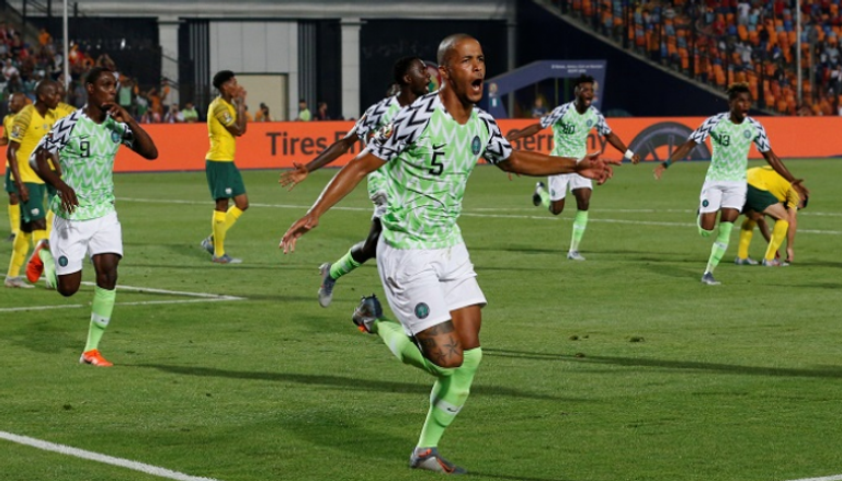 فرحة لاعبي نيجيريا